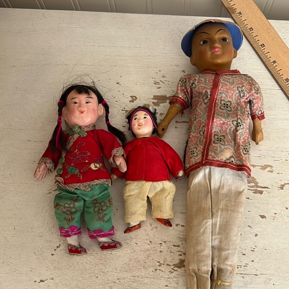 Other - Lot vintage antique Chinese Asian composition dolls